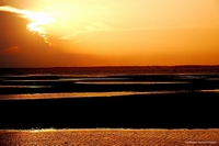 Sunset at Beja Beach, Amazonas, Brazil